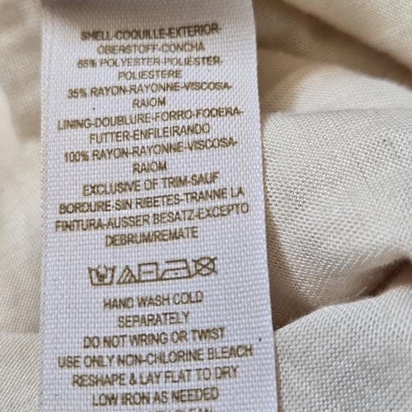 FREE PEOPLE Crochet Knit Cream Dress With Slip Lining. Size Large - Picture 9 of 11